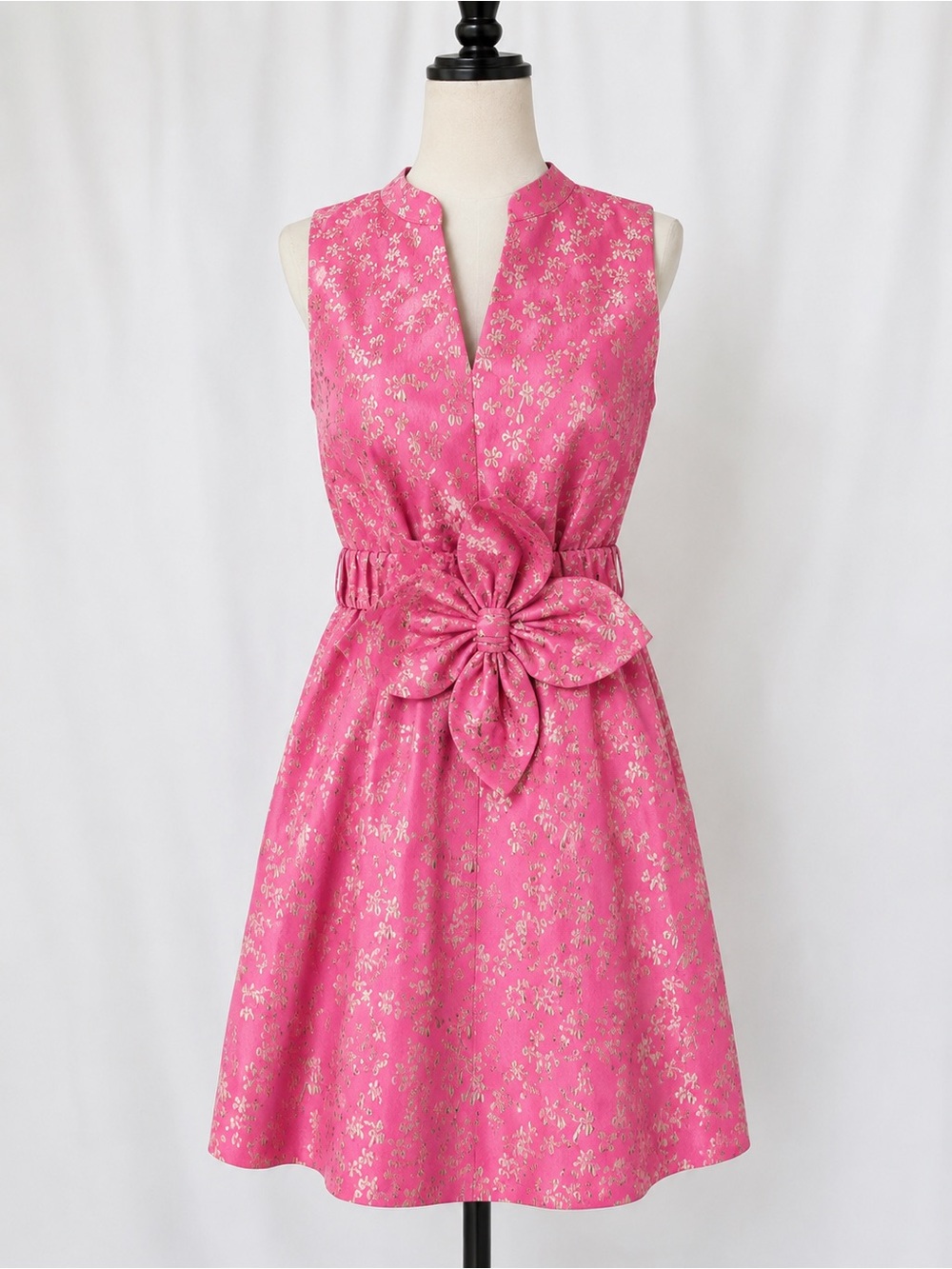 Lilly Pulitzer Tazie Dress Rousseau Pink Ditsy Daisy Metallic NWT 00